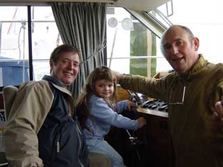 David with Brian and Paige at the helm