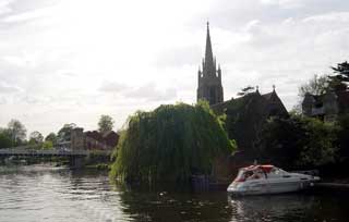 The much photographed view of Marlow bridge