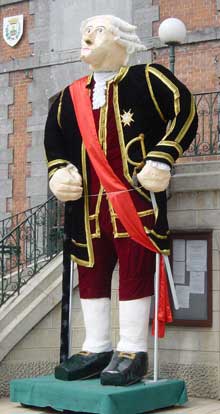The Landrecies giant was later paraded through the town