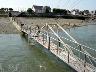 The passarelle bridge across La Touques, between Deauville and Trouville