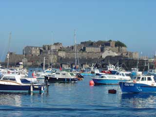 Castle Cornet watches over St Peter Port's harbour