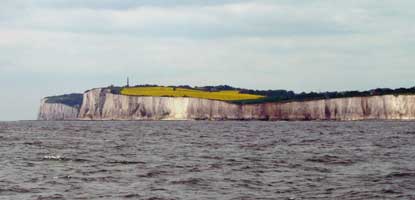 The famous white cliffs of Dover