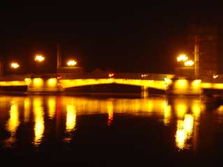 Yarmouth's Haven Bridge by night