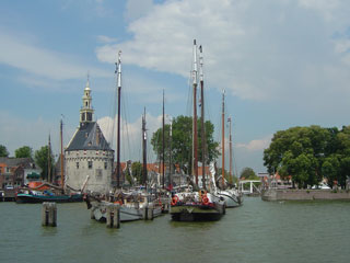 Hoorn's pier tower protects the harbour from invasion