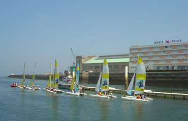 The Cherbourg Sailing School sets out for their lesson
