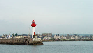 The harbour breakwater is a popular fishing spot for locals