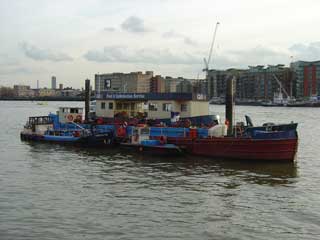 The Thames Fuel Barge, downstream of Tower Bridge