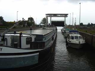 In Evergem lock where we bought  our waterways licenses