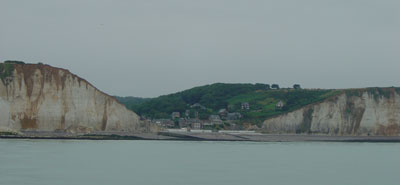 The limestone cliffs are dotted with isolated villages