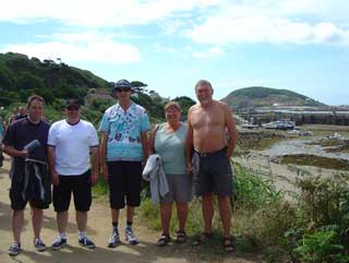 With TimChris, Wayne & Andy on Herm island