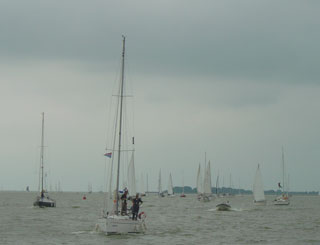 Competetive manouvering in the Round North Holland regatta
