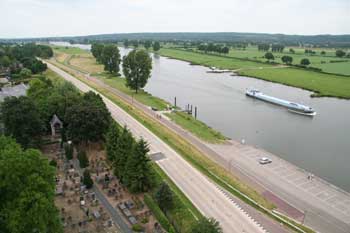 View over the Maas valley from Cuijk's Old Tower