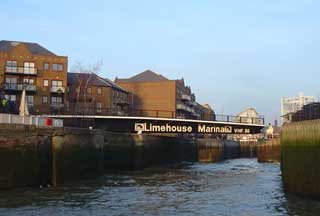 The welcoming sight of Limehouse Marina after a long trip