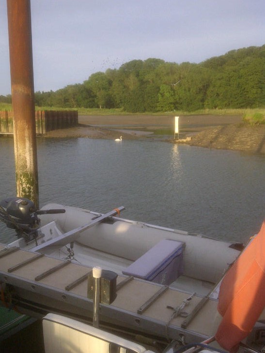 Lady Martina safely over the Tide Mill barrier
