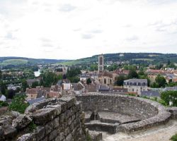 The steep climb to the castle offers a commanding view