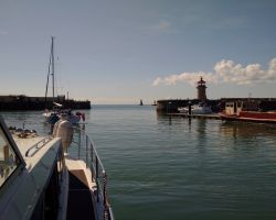 Approaching the-piers as we exit Ramsgate Marina