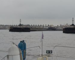 Approaching the Harbour Entrance at The Port of Lowestoft