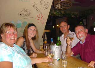 The homely surroundings of Salty's bar